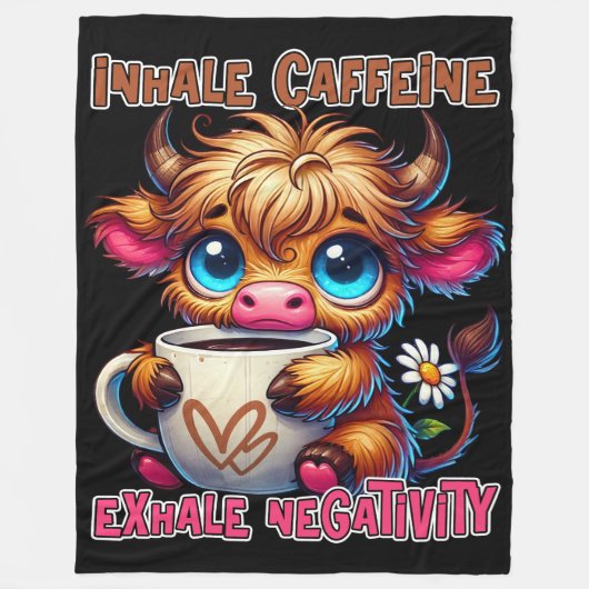 Couverture Polaire Inhale Caffeine Exhale Negativity (Devant)