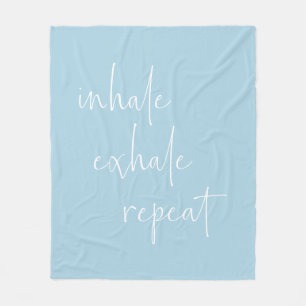 Couverture Polaire Inhale Exhale Inspiration Citation Minimaliste Ble
