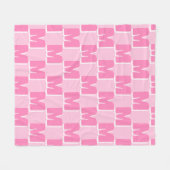 Couverture Polaire Initiale personnalisée rose tendance (Devant (Horizontal))