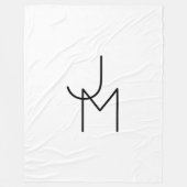 Couverture Polaire Initiales de chevauchement à l'aspect moderne (Devant)