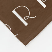 Couverture Polaire Initiales de typographie par bandes Noir (Coin)