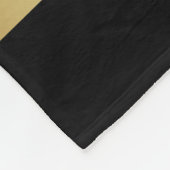 Couverture Polaire Initiales décorées d'un monogramme noires (Coin)