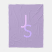 Couverture Polaire Initiales monogrammes à chevauchement moderne | Po (Devant)