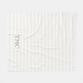 Couverture Polaire INITIALES Monogrammes Classiques Arlequin Diamants (Devant (Horizontal))