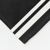 Couverture Polaire Initiales Monogrammes Moderne Cadre Minimal Noir B (Coin)