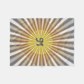 Couverture Polaire Initiales Monogrammes sur stries Starburst Gris Ja (Devant (Horizontal))
