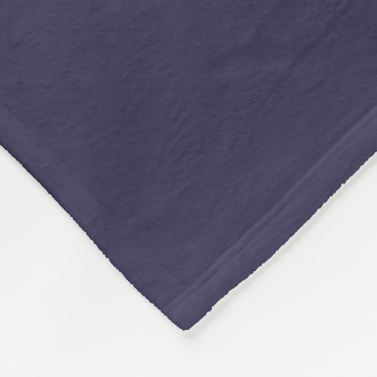 Couverture Polaire Ink foncé Indigo Bleu Couleur Solide Impression (Coin)