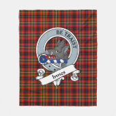 Couverture Polaire Innes du clan Moray Badge Tartan Plaid (Devant)