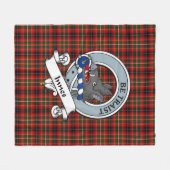 Couverture Polaire Innes du clan Moray Badge Tartan Plaid (Devant (Horizontal))