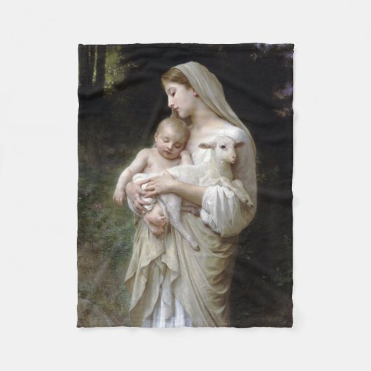 Couverture Polaire Innocence (Vierge et Enfant), Bouguereau (Devant)