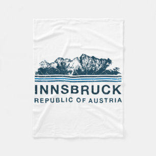 Couverture Polaire Innsbruck Autriche Montagnes Autrichien Ski Vintag
