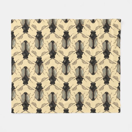 Couverture Polaire Insect Lover Art : Cool Beetle (Devant (Horizontal))