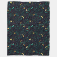 Insectes brillantes sur le feuillage foncé