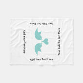 Couverture Polaire Inséparables avec le texte de coutume de coeur (Devant (Horizontal))