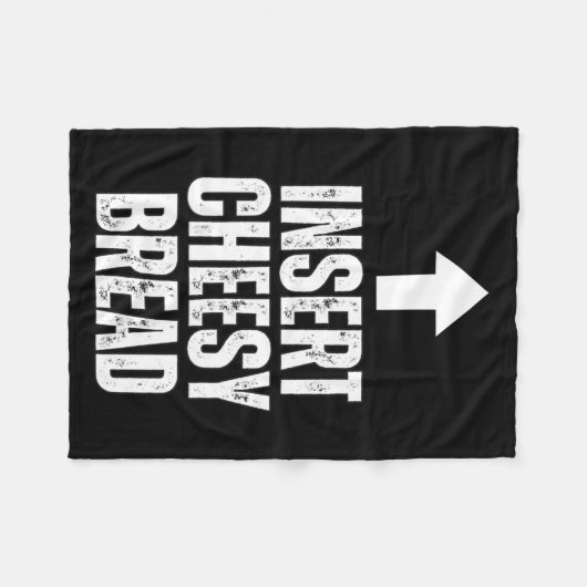 Couverture Polaire Insert Cheesy Bread Funny Food Lover Zza Bread Hum (Devant (Horizontal))