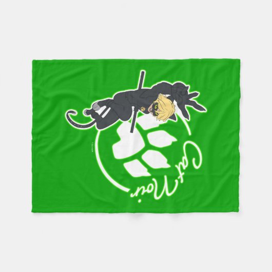 Couverture Polaire Insigne Cat Noir (Devant (Horizontal))