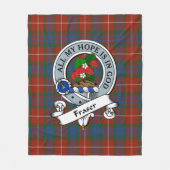 Couverture Polaire Insigne de clan antique Fraser Tartan Plaid (Devant)