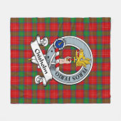 Couverture Polaire Insigne de clan Chisholm Tartan Plaid (Devant (Horizontal))