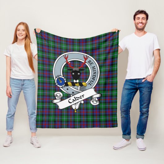 Couverture Polaire Insigne de clan de calder Tartan Plaid (En situation)