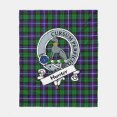 Couverture Polaire Insigne de clan de chasseur Tartan Plaid (Devant)