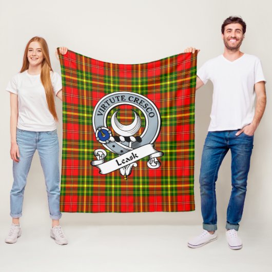 Couverture Polaire Insigne de clan de la feuille Tartan Plaid (En situation)