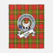 Couverture Polaire Insigne de clan de la feuille Tartan Plaid (Devant)