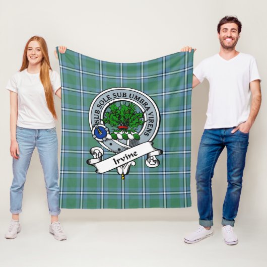Couverture Polaire Insigne De Clan D'Irvine Tartan Plaid (En situation)