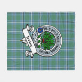 Couverture Polaire Insigne De Clan D'Irvine Tartan Plaid (Devant (Horizontal))