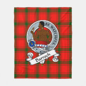Couverture Polaire Insigne de clan foncé Tartan Plaid (Devant)