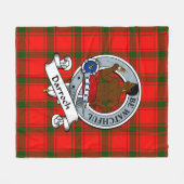 Couverture Polaire Insigne de clan foncé Tartan Plaid (Devant (Horizontal))
