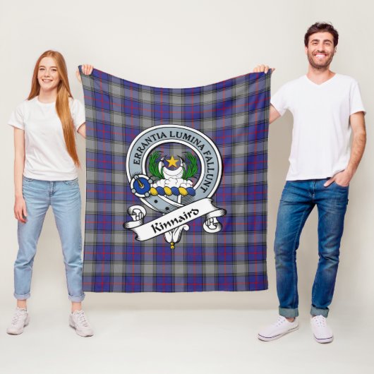 Couverture Polaire Insigne de clan Kinnaird Tartan Plaid (En situation)
