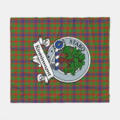 Couverture Polaire Insigne de clan Kinninmont Tartan Plaid (Devant (Horizontal))