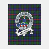 Couverture Polaire Insigne de clan Morrison Tartan Plaid (Devant)