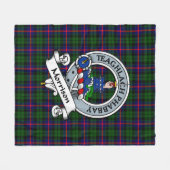 Couverture Polaire Insigne de clan Morrison Tartan Plaid (Devant (Horizontal))