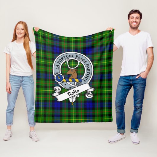 Couverture Polaire Insigne de clan Rollo Tartan Plaid (En situation)