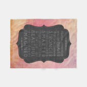 Couverture Polaire Inspiration courageuse, forte, futée et belle (Devant (Horizontal))