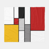 Couverture Polaire Inspiration mondrienne colorée (Devant (Horizontal))