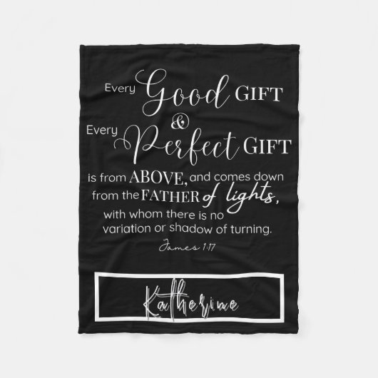 Couverture Polaire Inspiration personnalisée Bible chrétienne Verse (Devant)