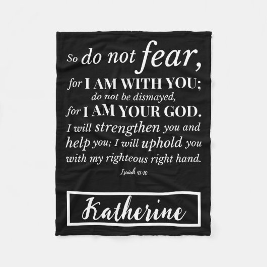 Couverture Polaire Inspiration personnalisée Bible chrétienne Verse (Devant)