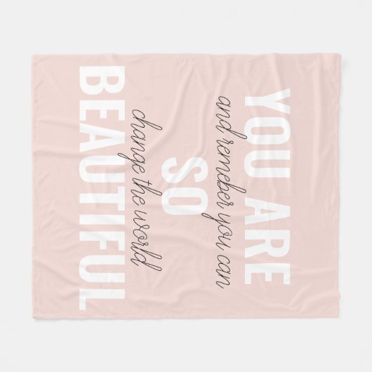 Couverture Polaire Inspiration Vous Êtes Si Belle Citation Positive (Devant (Horizontal))