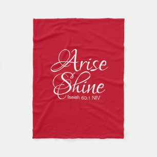 Couverture Polaire Inspirationnel Lever et Foi brillante Noël Rouge