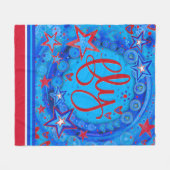 Couverture Polaire Inspirationnel Vol Stars Rouge Blanc Bleu Inspiriv (Devant (Horizontal))
