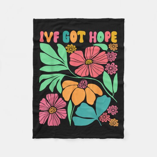 Couverture Polaire Inspiré Motivationnel Ivf Mama Fleur sauvage Ivf M (Devant)