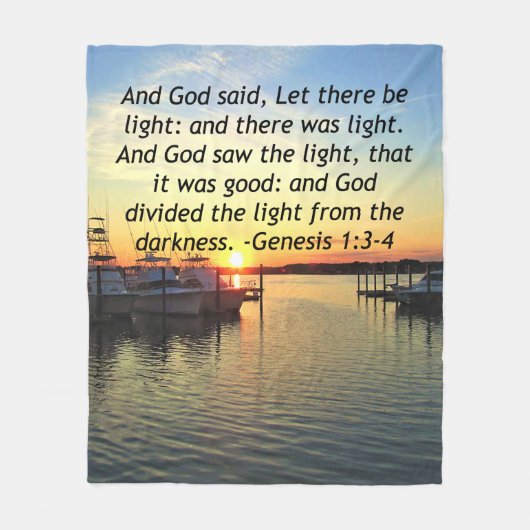 COUVERTURE POLAIRE INSPIRER SUNSET GENESIS 1:3 PHOTO DESIGN (Devant)