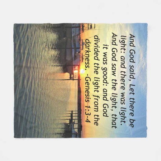 COUVERTURE POLAIRE INSPIRER SUNSET GENESIS 1:3 PHOTO DESIGN (Devant (Horizontal))