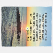 COUVERTURE POLAIRE INSPIRING JOHN 3:16 CONCEPTION DE PHOTO DE LEVER (Devant (Horizontal))