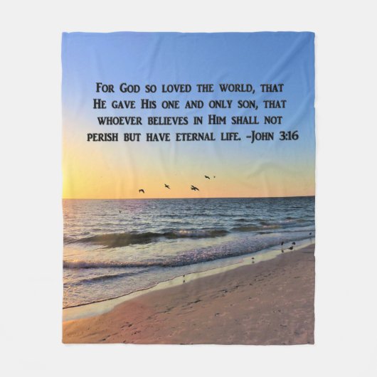 COUVERTURE POLAIRE INSPIRING JOHN 3:16 FLEECE BLANKET (Devant)