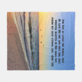 COUVERTURE POLAIRE INSPIRING JOHN 3:16 FLEECE BLANKET (Devant (Horizontal))