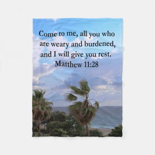 COUVERTURE POLAIRE INSPIRING MATTHEW 11:28 CONCEPTION DE SCRIPTURE (Devant)