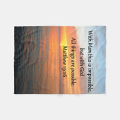 COUVERTURE POLAIRE INSPIRING MATTHEW 19:26 CONCEPTION DU SOLEIL (Devant (Horizontal))